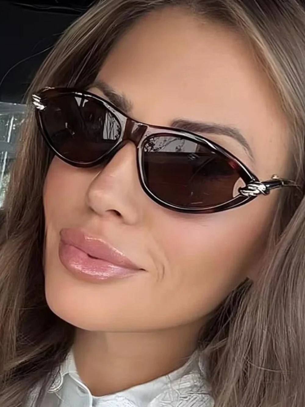 Vintage Cat Eye Oval Sunglasses